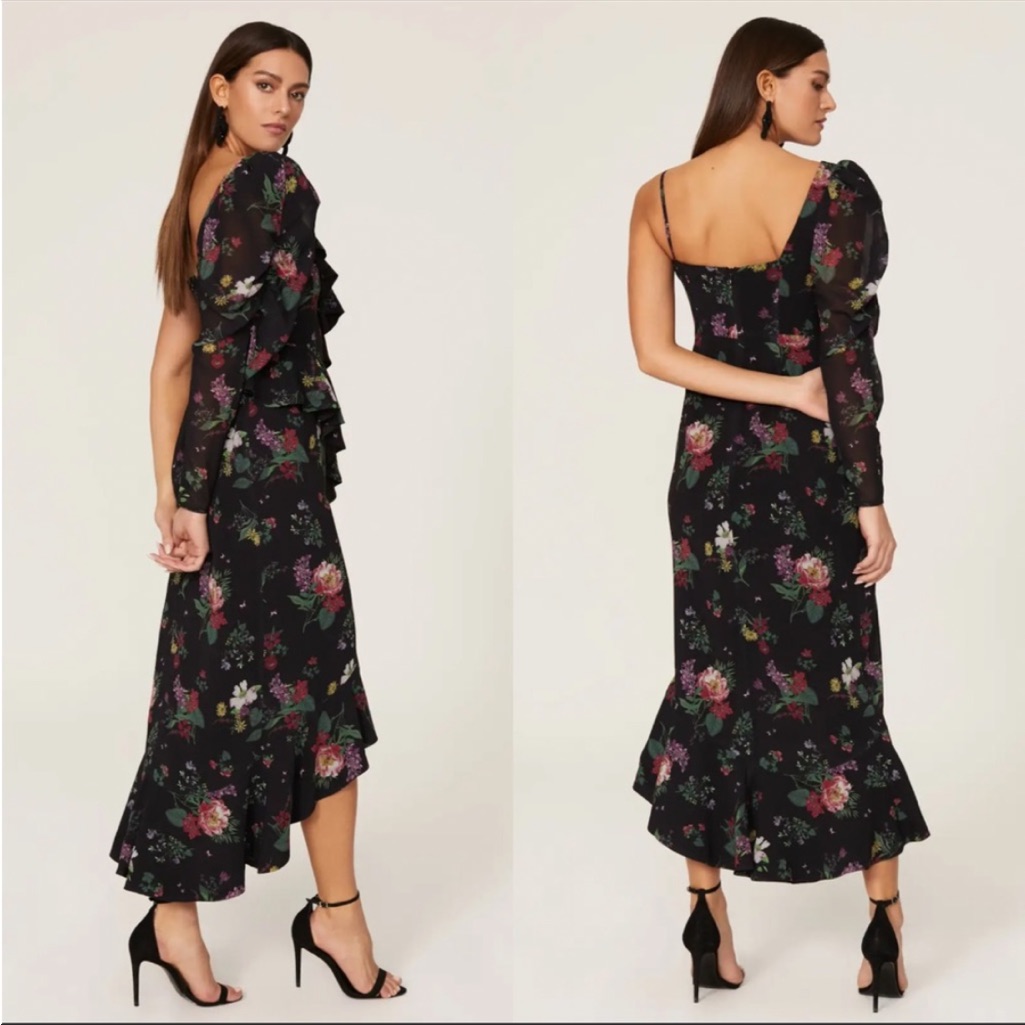 Amur Pasquelena Ruffled One Shoulder Dress
